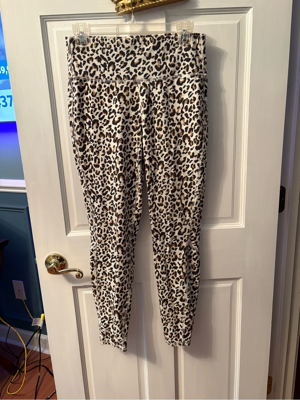 Wonderly Cream Leopard Print Kids Leggings
